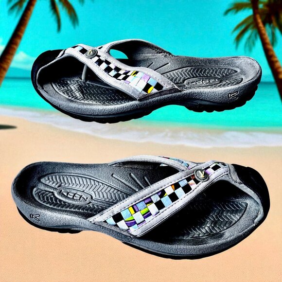 KEEN Flip-Flop Thong Sandal WAIMEA Sporty Bumper Toe Rice Bag Womens size 9 - Picture 15 of 15